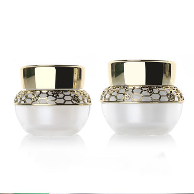 Acrílico vazio 30g 50g PMMA dos frascos do creme de cara do ouro luxuoso para o cosmético