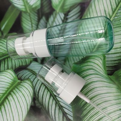 Os cuidados pessoais 60ml azul transparente Petg engarrafam o pulverizador ultra fino