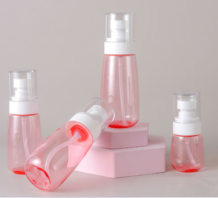 toque macio facial branco de embalagem do pulverizador fino do rosa transparente da garrafa da bomba de 100ml Petg único