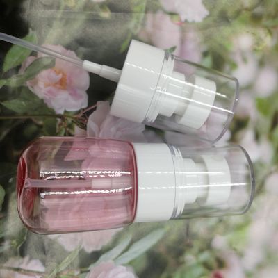 toque macio facial branco de embalagem do pulverizador fino do rosa transparente da garrafa da bomba de 100ml Petg único