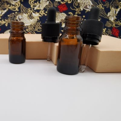 fechamento da catraca de 100ml Amber Glass Cosmetic Bottles Dropper para proteger crianças