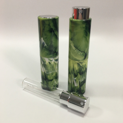 Frasco de perfume recarregável com padrão de mármore de injeção de plástico cor personalizada 8 ml