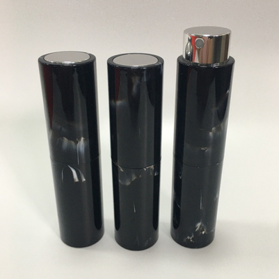 Frasco de perfume recarregável com padrão de mármore de injeção de plástico cor personalizada 8 ml
