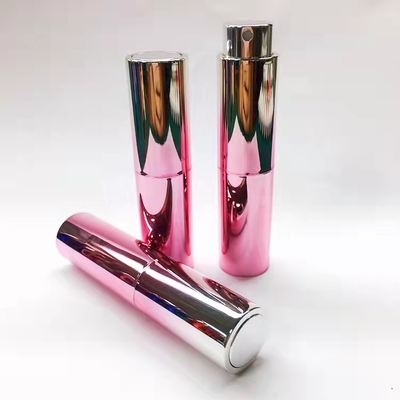 Garrafa substituível personalizada da fragrância da garrafa do pulverizador de perfume da cor do ouro do inclinação 10ML cor UV