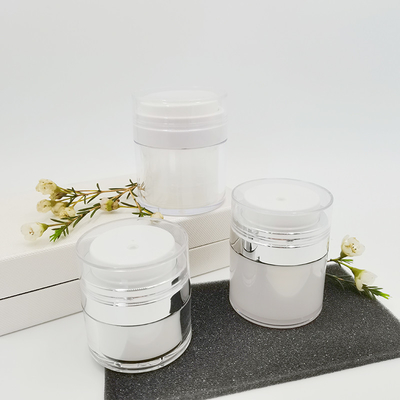 15 / ferramentas portáteis da composição do curso do recipiente fácil de usar cosmético de creme acrílico vazio mal ventilado da garrafa do frasco da bomba 30/50g