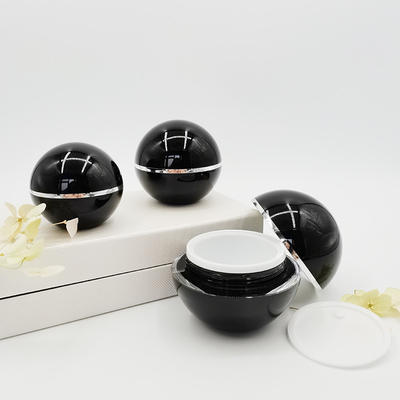 Forma cosmética acrílica de empacotamento da bola do frasco do recipiente 15g 30g 50g do creme de cara dos cuidados com a pele